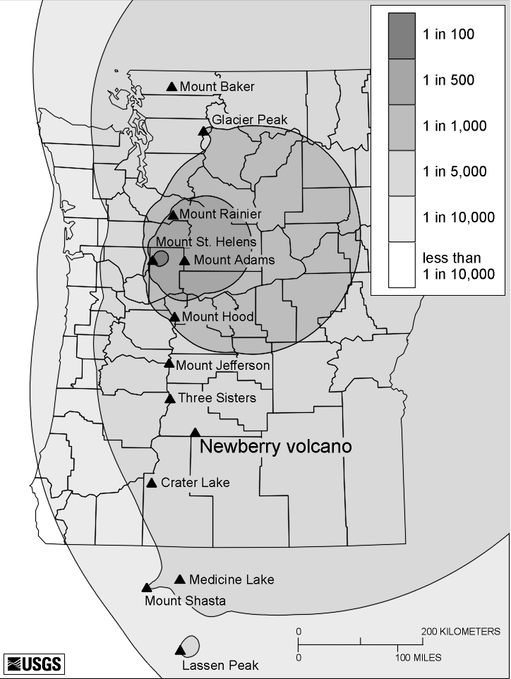 Figure 4, Tephra Accumulation Map